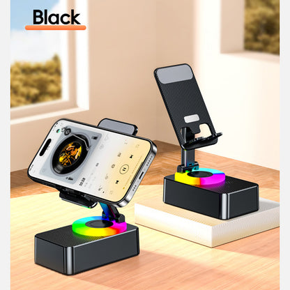 3-in-1 Foldable Phone Stand with Bluetooth Speaker & Built-in Power Bank