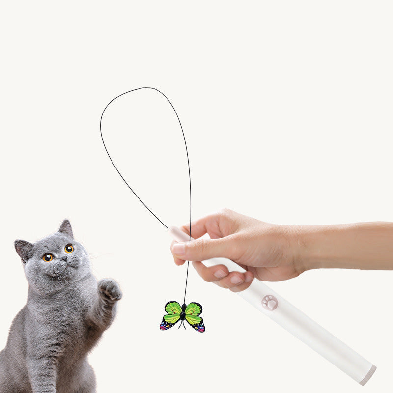 Rotating Butterfly Cat Toy with Suction Cup