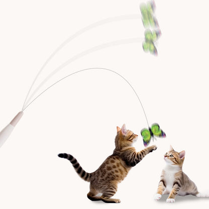 Rotating Butterfly Cat Toy with Suction Cup