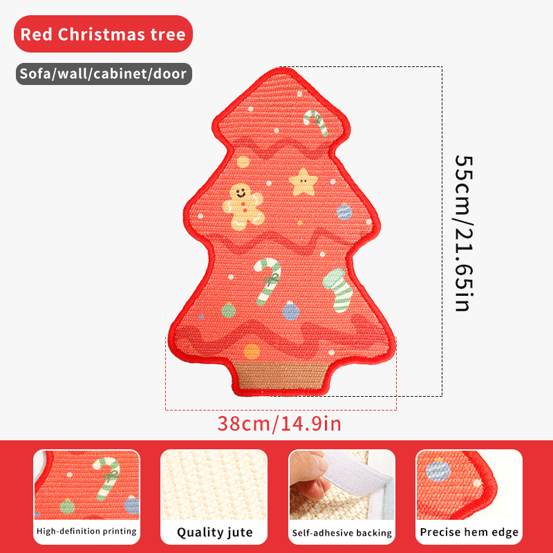 Festive Vibe Adhesive Sisal Cat Scratching Pad