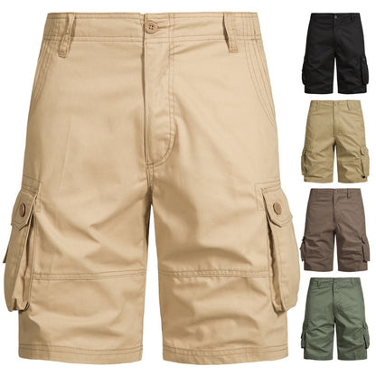 Men’s Pure Cotton Multi-Pocket Cargo Shorts