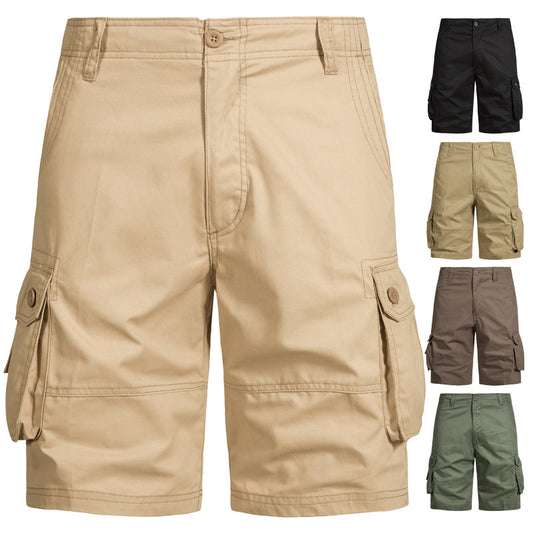 Men’s Pure Cotton Multi-Pocket Cargo Shorts
