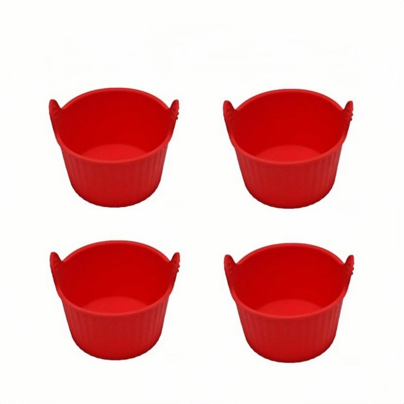 Muffin Cup Pudding Tart Cake Mold Air Fryer Silicone Baking Tray (Reusable)