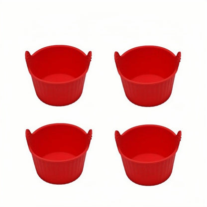 Muffin Cup Pudding Tart Cake Mold Air Fryer Silicone Baking Tray (Reusable)