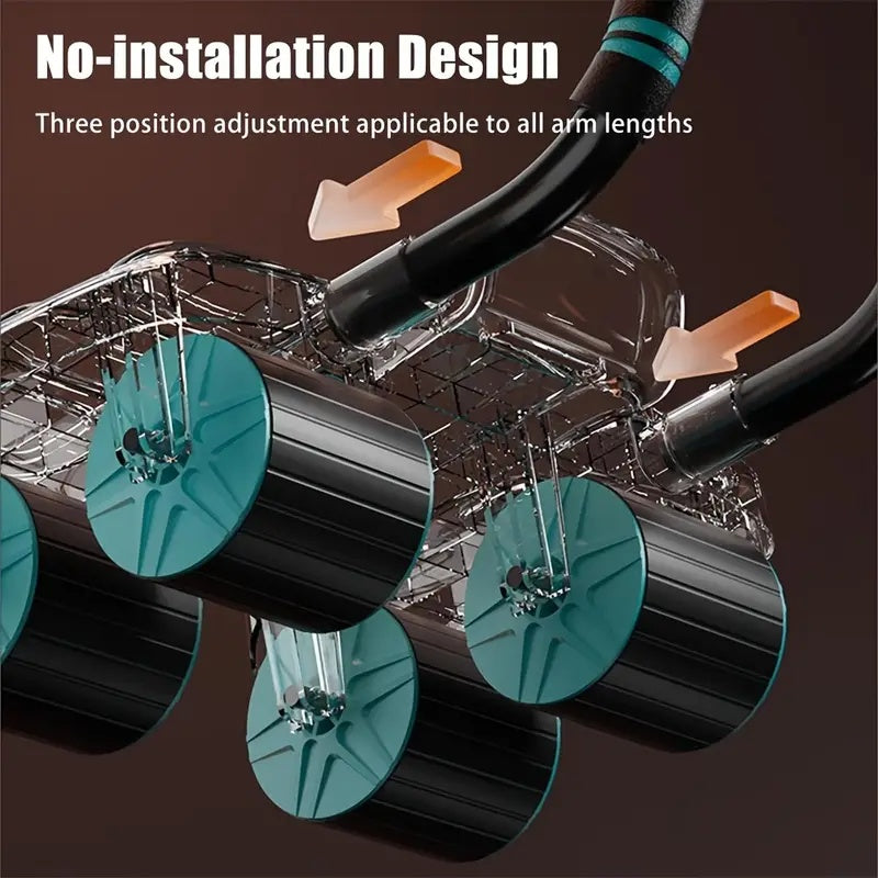 2025 New Automatic Rebound Ab Roller Wheel with Elbow Support