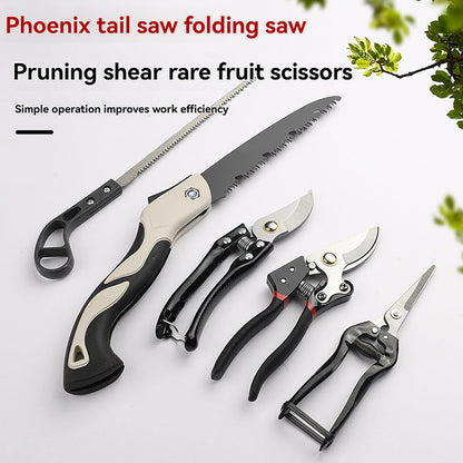 5-Piece SK-5 Steel Gardening Tool Set - Pruning Shears, Folding Saw & Garden Shears for Planting, Trimming & Yard Work