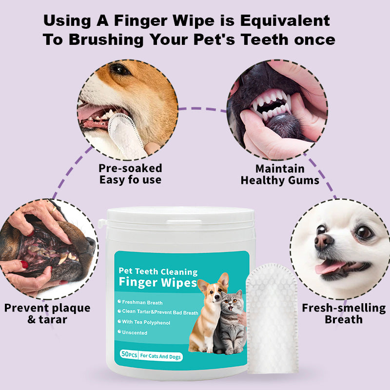 Pet Dental Finger Wipes