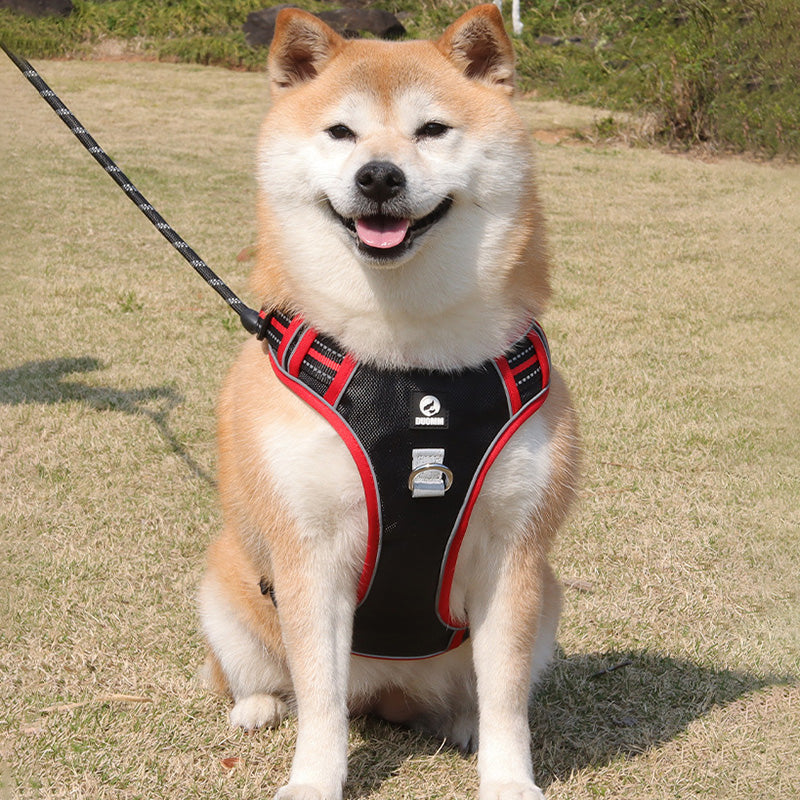 New Upgraded Reflective Soft Mesh Dog Harness - Step-in Anti-Slip Adjustable Padded for Outdoor Walking