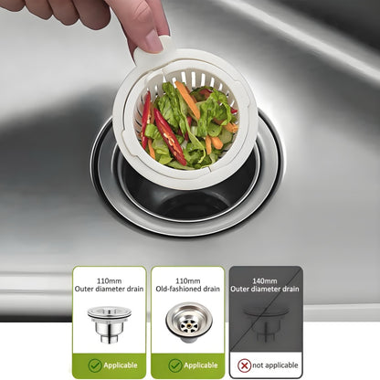 Kitchen Anti-Clogging Basket Automatic Dumping Sink Filter