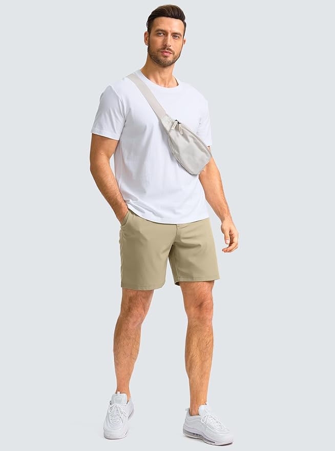 Men's 7" Stretch Golf Casual Shorts 3 Pockets Quick Dry