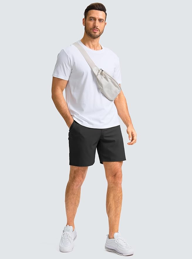 Men's 7" Stretch Golf Casual Shorts 3 Pockets Quick Dry