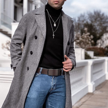 Men’s Leather Ratchet Belt with Automatic Adjustable Buckle