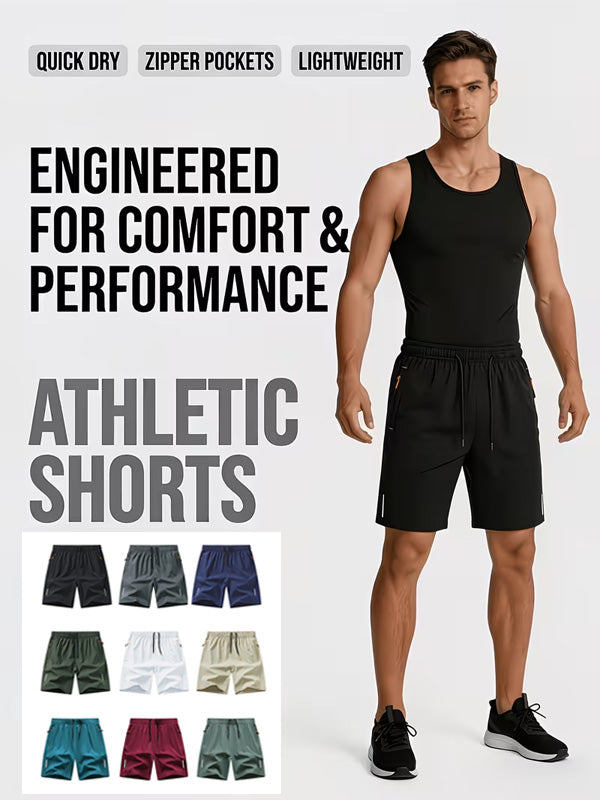 Lightweight Quick Dry Men's Shorts with Zip Pockets