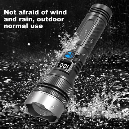 🔦 Digital Display Telescoping Zoom Flashlight