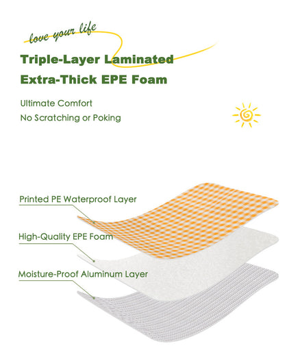 Waterproof Picnic Blanket with Carry Bag Included - Foldable, Sandproof & Extra Thick