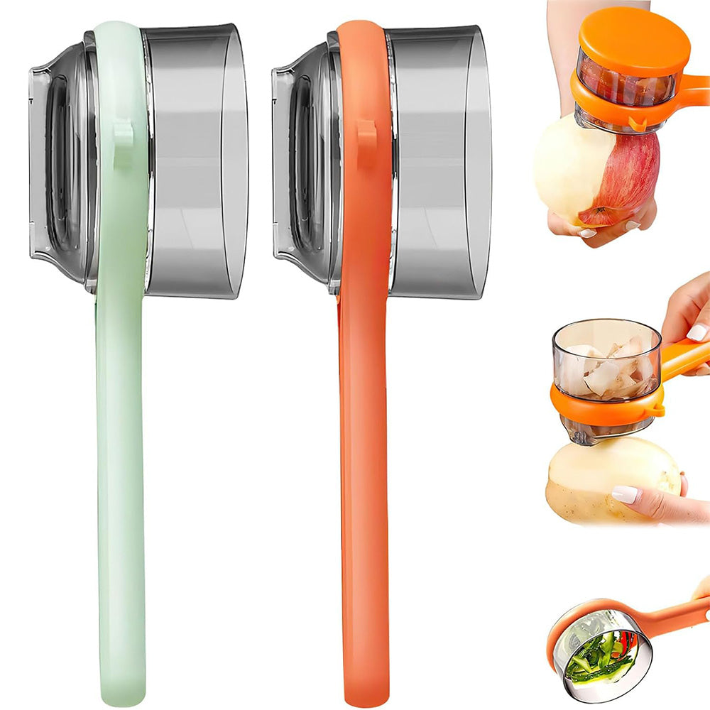 Double-sided Stainless Steel Peeler with Storage Box