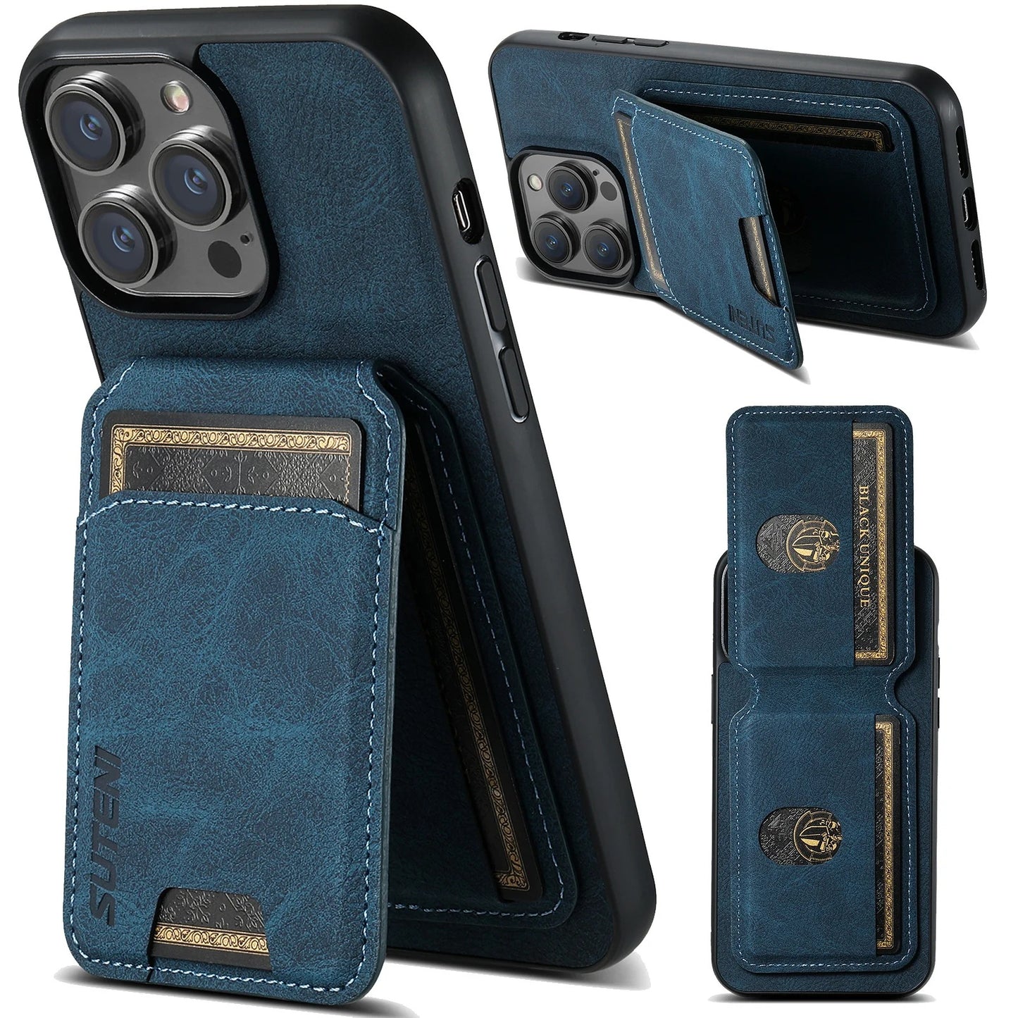 Suitable for iPhone 13/14/15/16 Series Magnetic Card Holder Protective Case