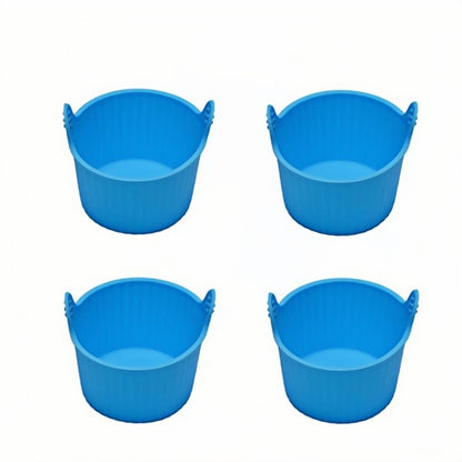Muffin Cup Pudding Tart Cake Mold Air Fryer Silicone Baking Tray (Reusable)