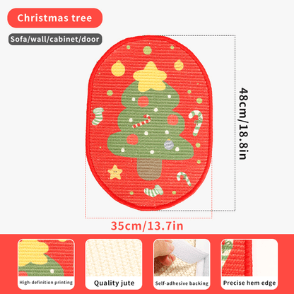 Festive Vibe Adhesive Sisal Cat Scratching Pad