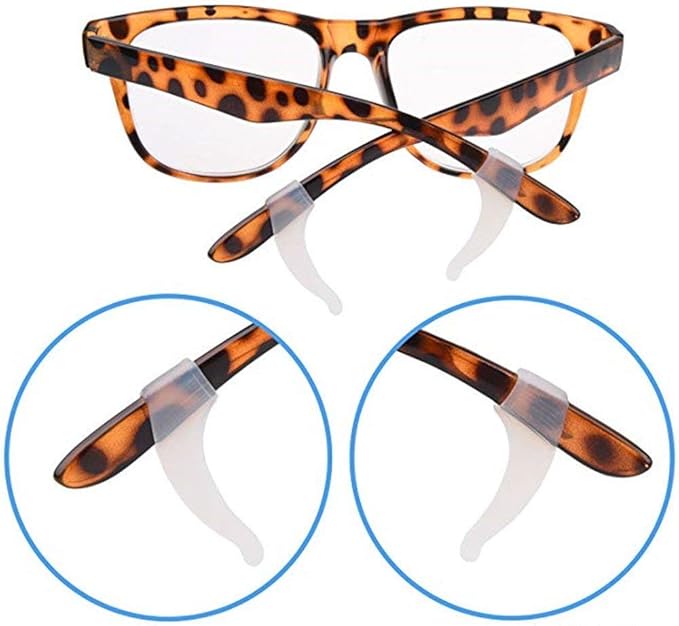 5 Pairs Silicone Glasses Ear Grips, Anti-Slip Eyeglass Holders for Sports, Running & Daily Wear