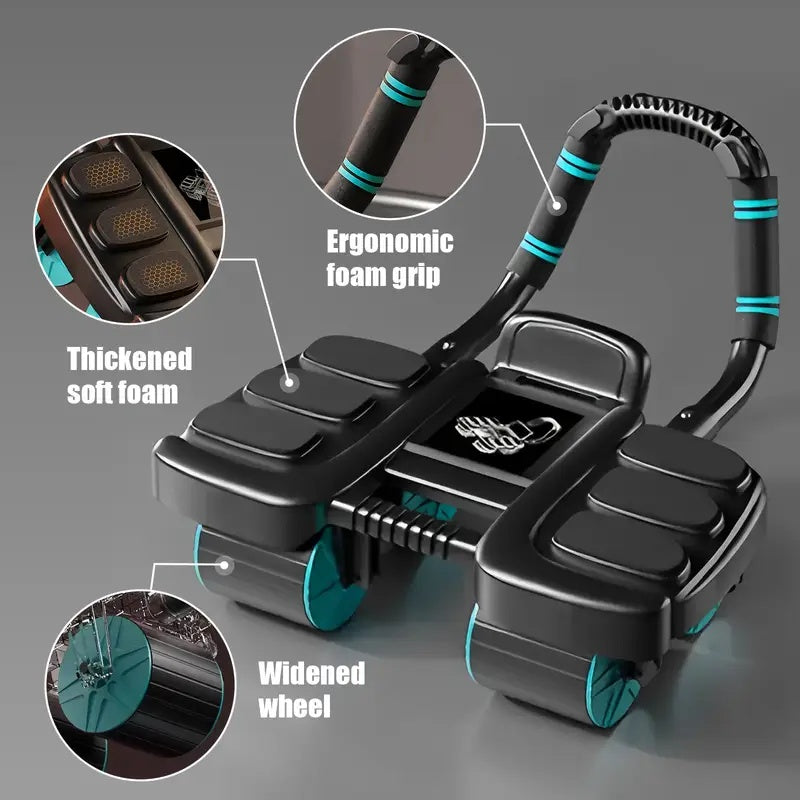 2025 New Automatic Rebound Ab Roller Wheel with Elbow Support