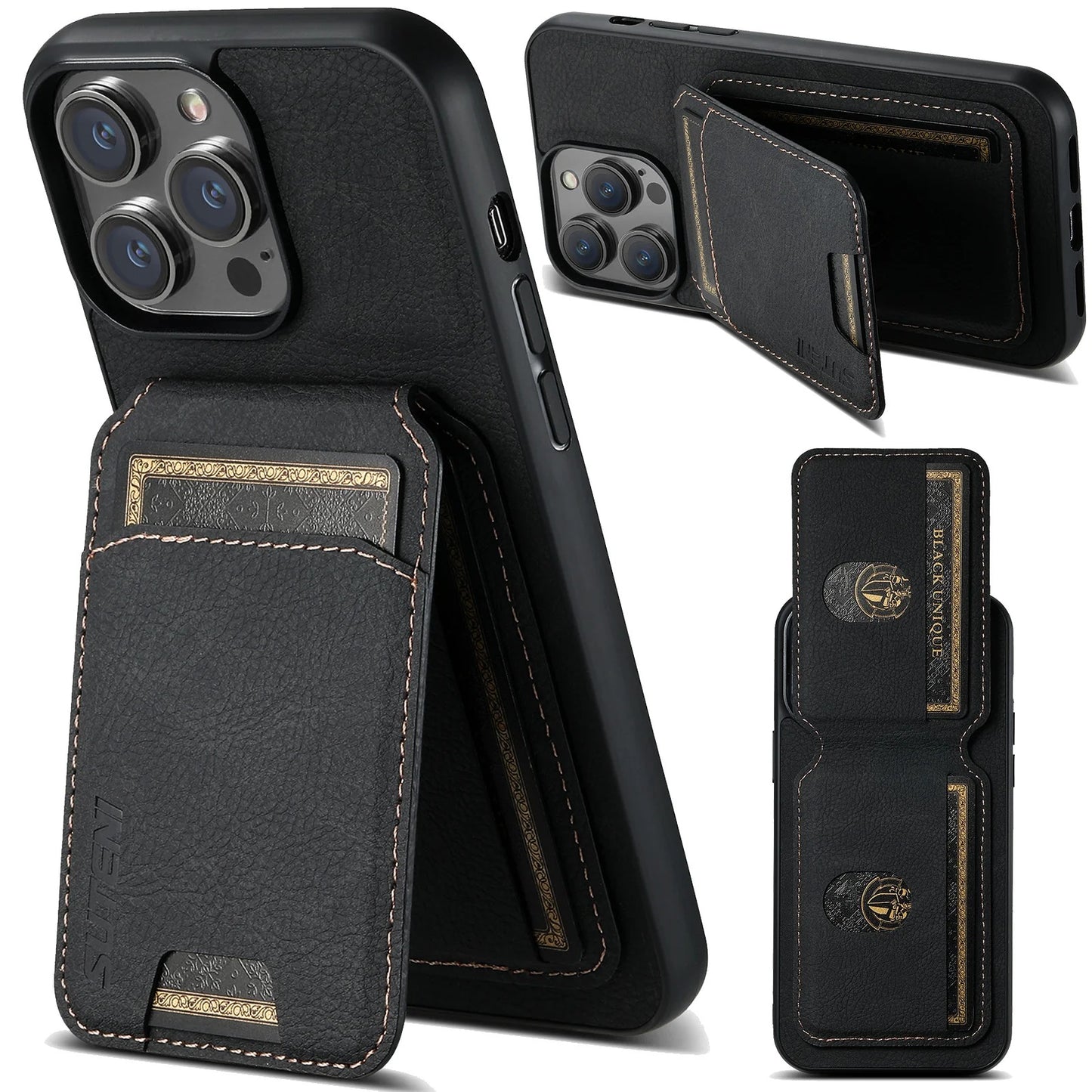 Suitable for iPhone 13/14/15/16 Series Magnetic Card Holder Protective Case