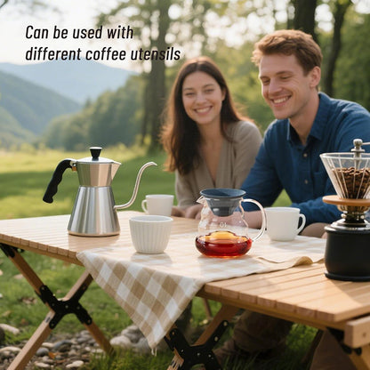 🏺 Ceramic Stone One-Piece Non-Porous Tea & Coffee Filter with Metal Holder