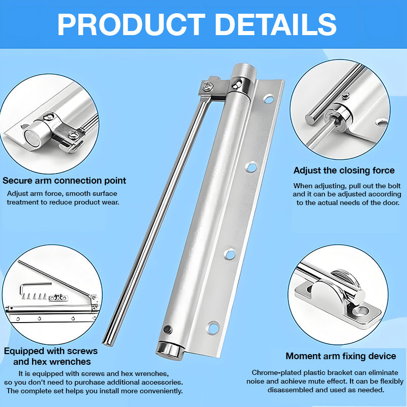 Automatic Door Self-Closing Hinge