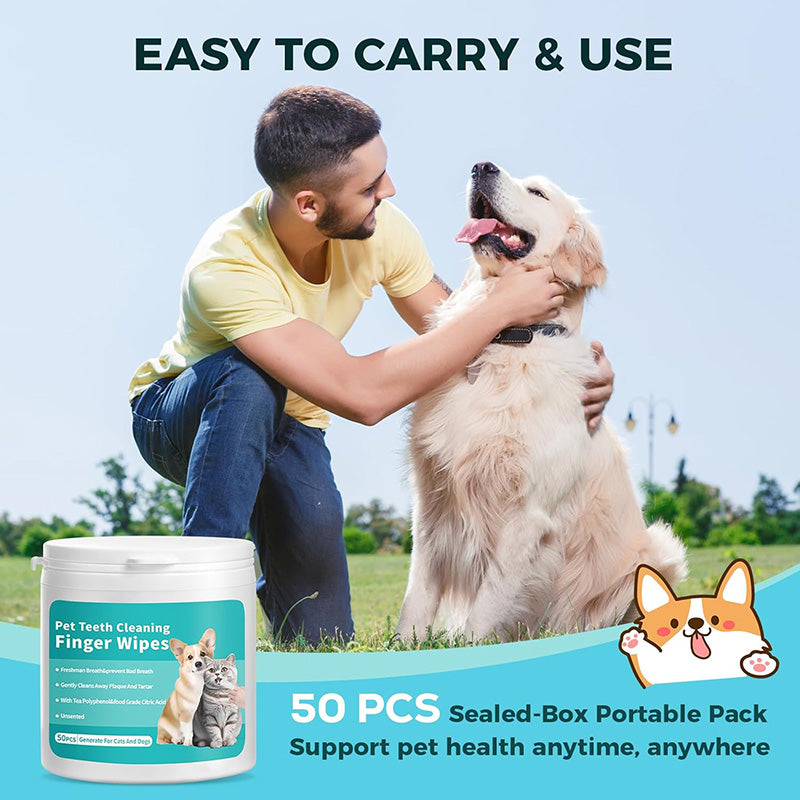 Pet Dental Finger Wipes