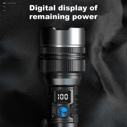 🔦 Digital Display Telescoping Zoom Flashlight