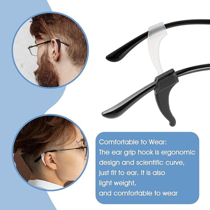 5 Pairs Silicone Glasses Ear Grips, Anti-Slip Eyeglass Holders for Sports, Running & Daily Wear