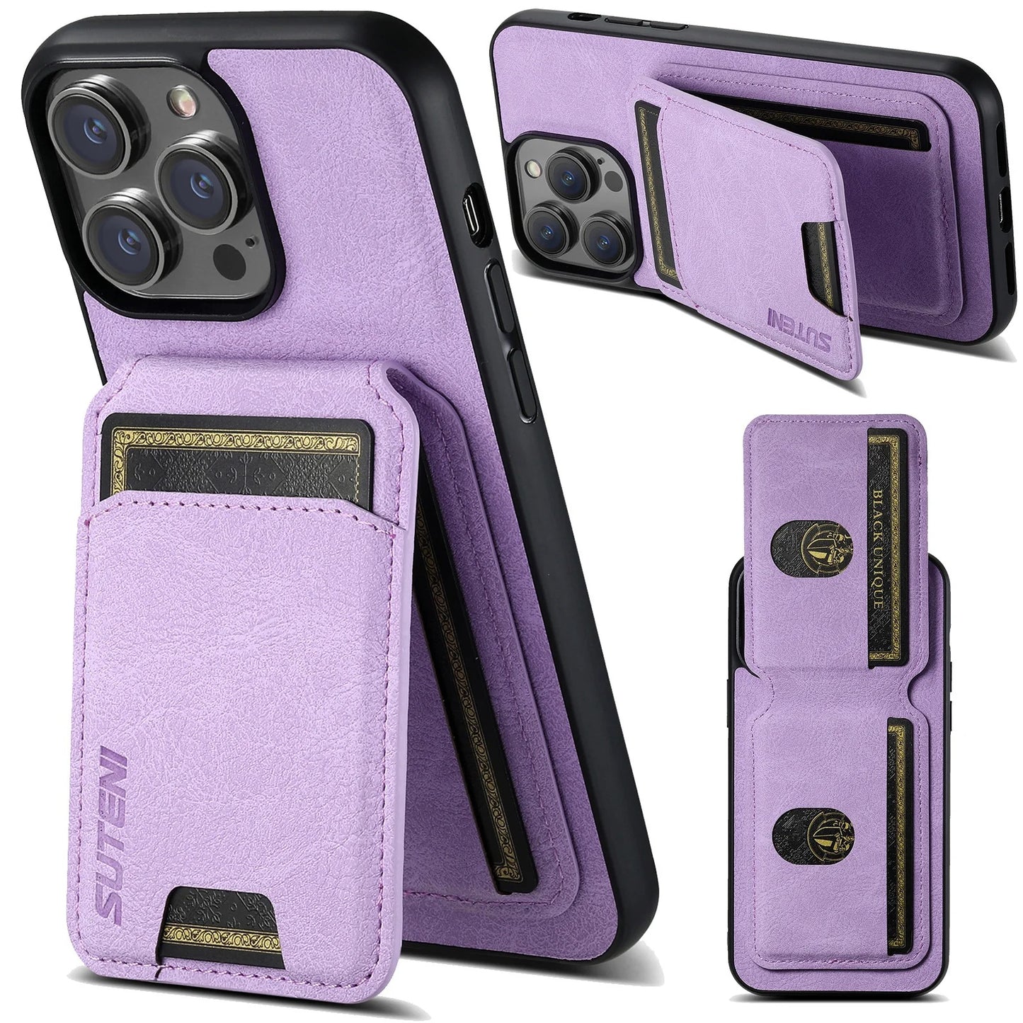 Suitable for iPhone 13/14/15/16 Series Magnetic Card Holder Protective Case