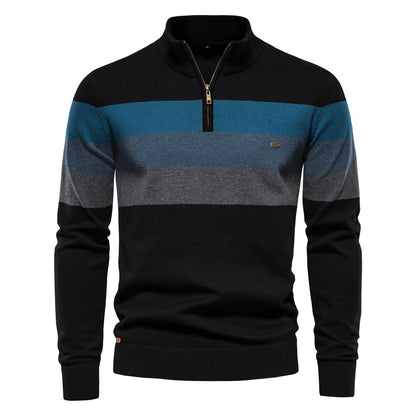 Quarter Zip Stand Collar Men’s Pullover