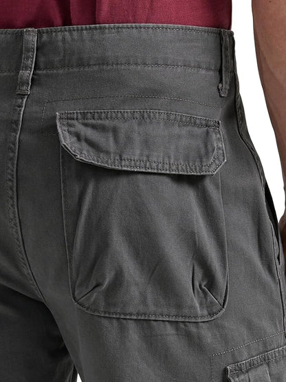 Men’s Premium 100% Cotton Cargo Shorts, 9 Pockets Design Outdoor Casual Daily Wear