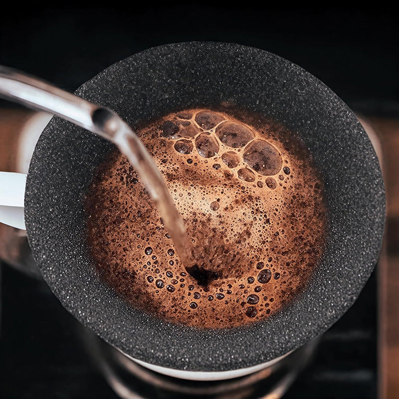 🏺 Ceramic Stone One-Piece Non-Porous Tea & Coffee Filter with Metal Holder