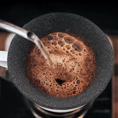 🏺 Ceramic Stone One-Piece Non-Porous Tea & Coffee Filter with Metal Holder