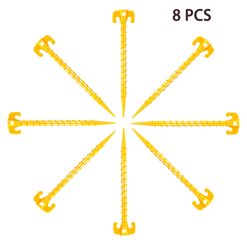 10 Inch Heavy-Duty Spiral Plastic Tent Stakes - Screw-in Sand Anchors for Camping, Canopies & Tarps