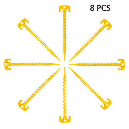 10 Inch Heavy-Duty Spiral Plastic Tent Stakes - Screw-in Sand Anchors for Camping, Canopies & Tarps