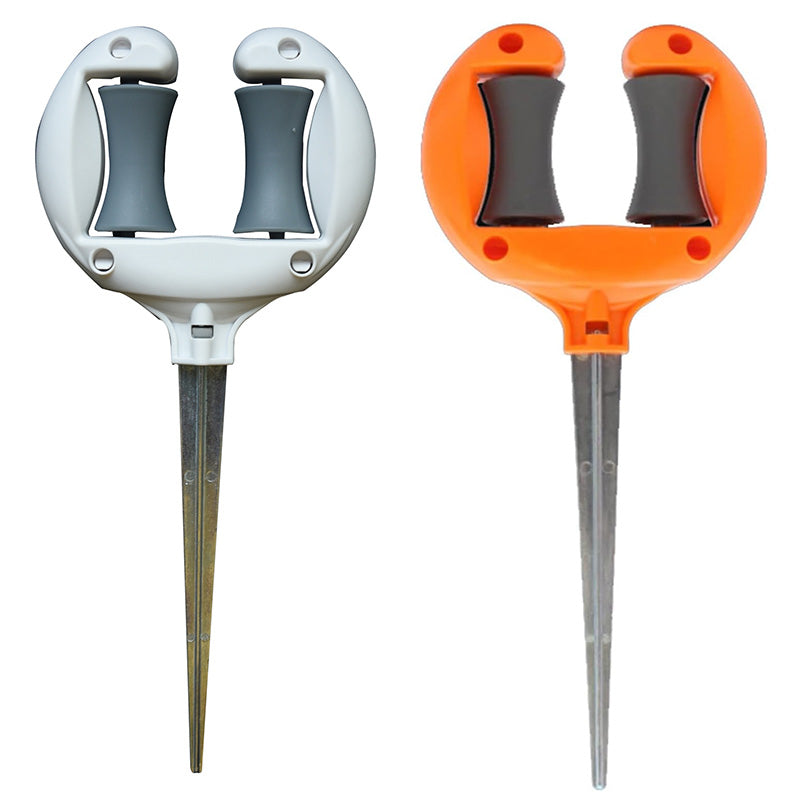 2-Pack Heavy-Duty Garden Hose Guide Stake with 360° Roller - Rust-Proof Metal Spike to Prevent Hose Tangles & Protect Plants for Outdoor Watering