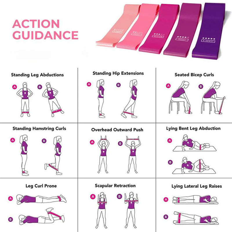 Resistance Exercise Bands Set [5 PCS]