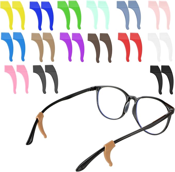 5 Pairs Silicone Glasses Ear Grips, Anti-Slip Eyeglass Holders for Sports, Running & Daily Wear