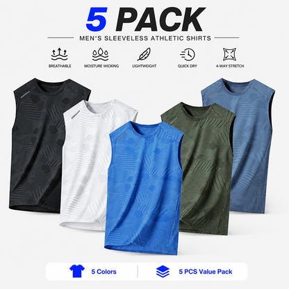 Men's Camo Print Quick-Dry Tank Top – Breathable Summer Sleeveless Shirt