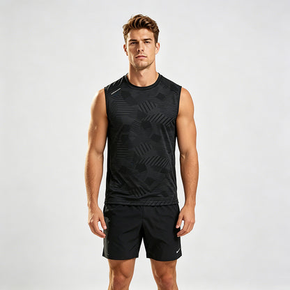 Men's Camo Print Quick-Dry Tank Top – Breathable Summer Sleeveless Shirt