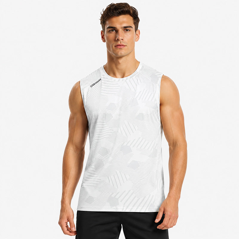 Men's Camo Print Quick-Dry Tank Top – Breathable Summer Sleeveless Shirt