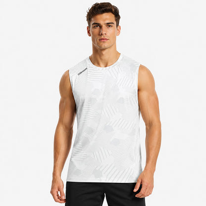 Men's Camo Print Quick-Dry Tank Top – Breathable Summer Sleeveless Shirt