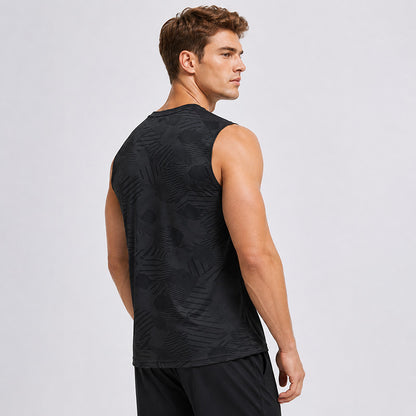 Men's Camo Print Quick-Dry Tank Top – Breathable Summer Sleeveless Shirt