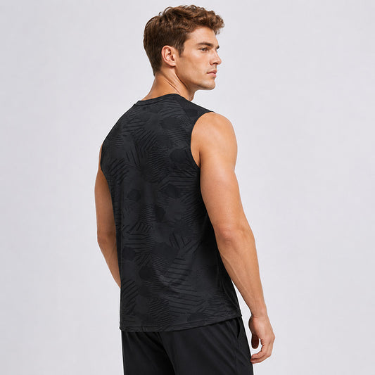 Men's Camo Print Quick-Dry Tank Top – Breathable Summer Sleeveless Shirt