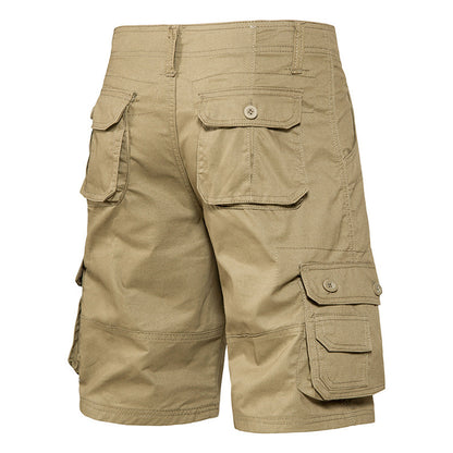 Men’s Pure Cotton Multi-Pocket Cargo Shorts