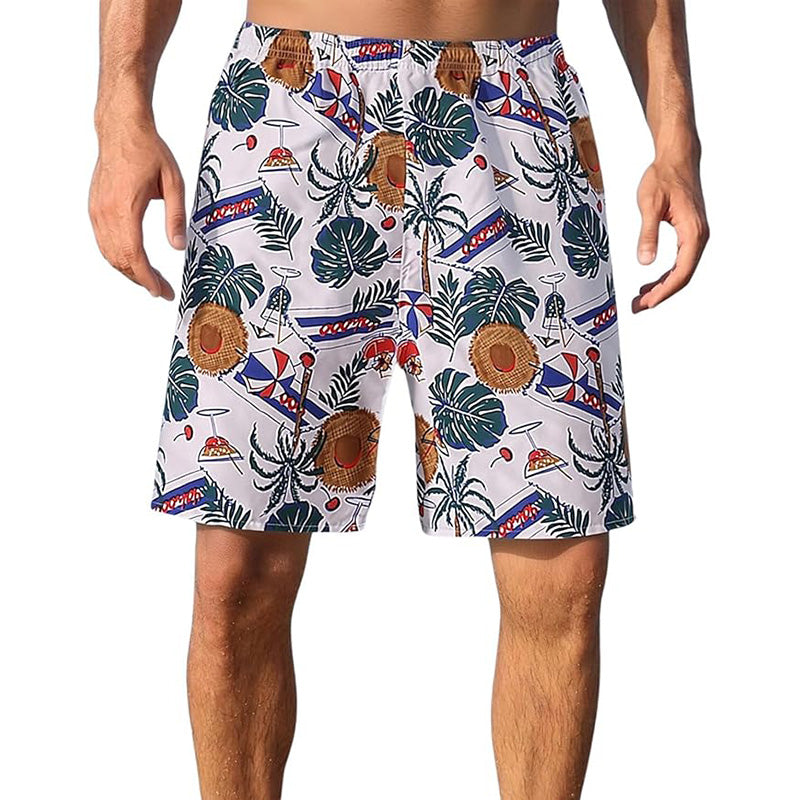 Lightweight Quick Dry Loose Fit Men's Beach Shorts(2 PCS)