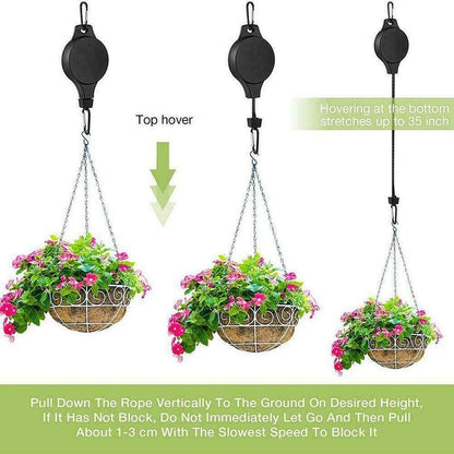 Plant Pulley Set for Garden Baskets Pots, Birds Feeder